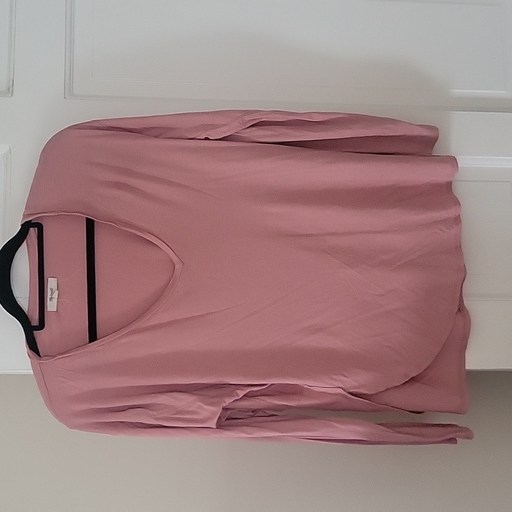 Madewell‎ Womens V Neck Dusty Rose Top In Size Medium